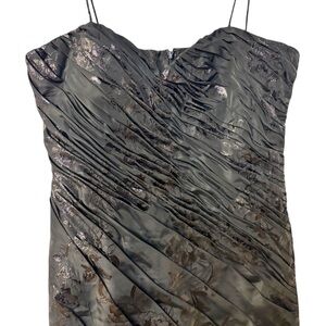 Chetta B Elegant Y2K Black Ruched Wimsigoth Mini Dress Size 4